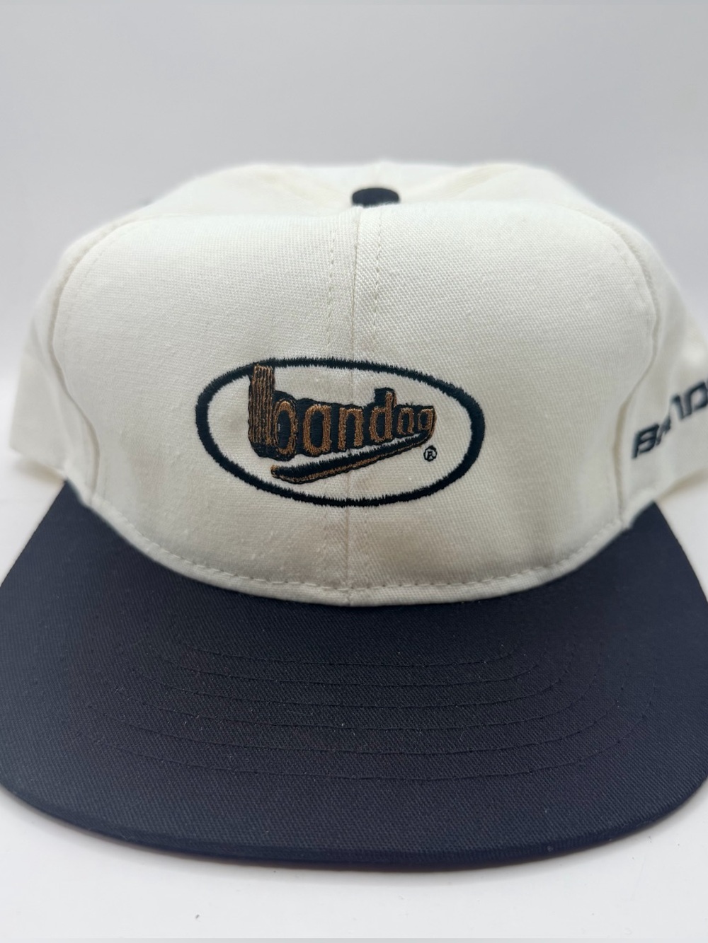 Vintage Bandag Hat Swingster Made In USA SnapBack Hat Two Tone Racing Cap